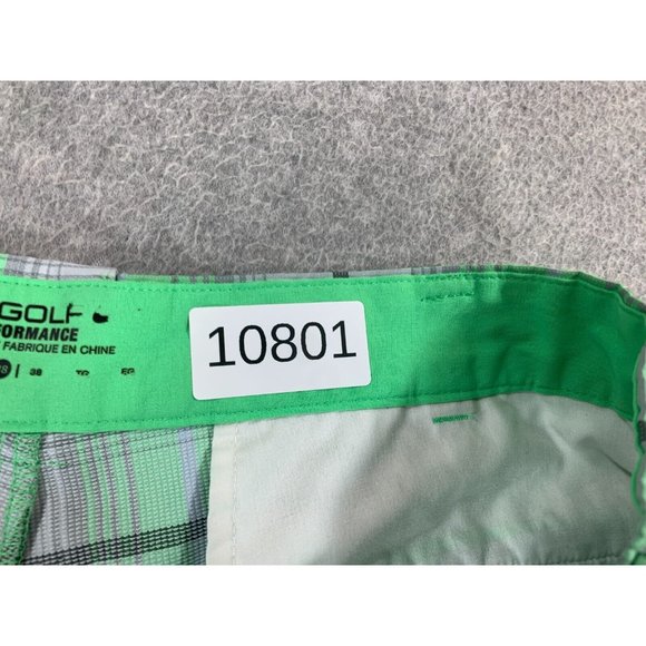 Nike Tour Performance Plaid‎ Dri Fit Golf Shorts (Men's 38) Green - Picture 4 of 11